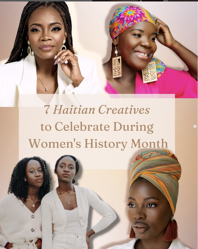 Images of Wanda Tima, NYXCLOTHES, Nadege Fleurimond, Paola Mathe in celebration of Women's History Month